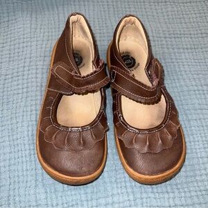 Livie & Luca Brown Leather Mary Jane Shoes